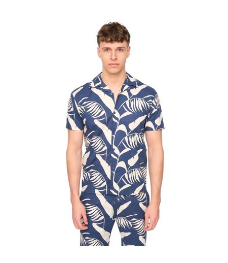 Ensemble T-shirt Et Short Motif/style Feuilles Tropicales Hopkinton Homme Bleu Marine Duck And Cover