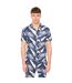 Ensemble T-shirt Et Short Motif/style Feuilles Tropicales Hopkinton Homme Bleu Marine Duck And Cover-3