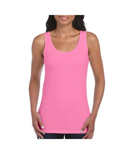 Gildan Ladies Soft Style Tank Top Vest (Azalea)