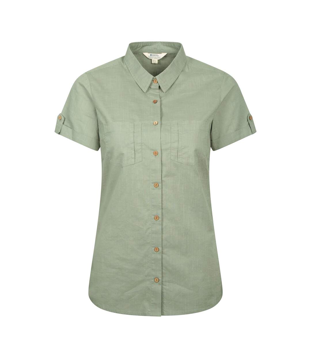 Womens/ladies Coconut Short-sleeved Shirt Light Khaki Mountain Warehouse-1