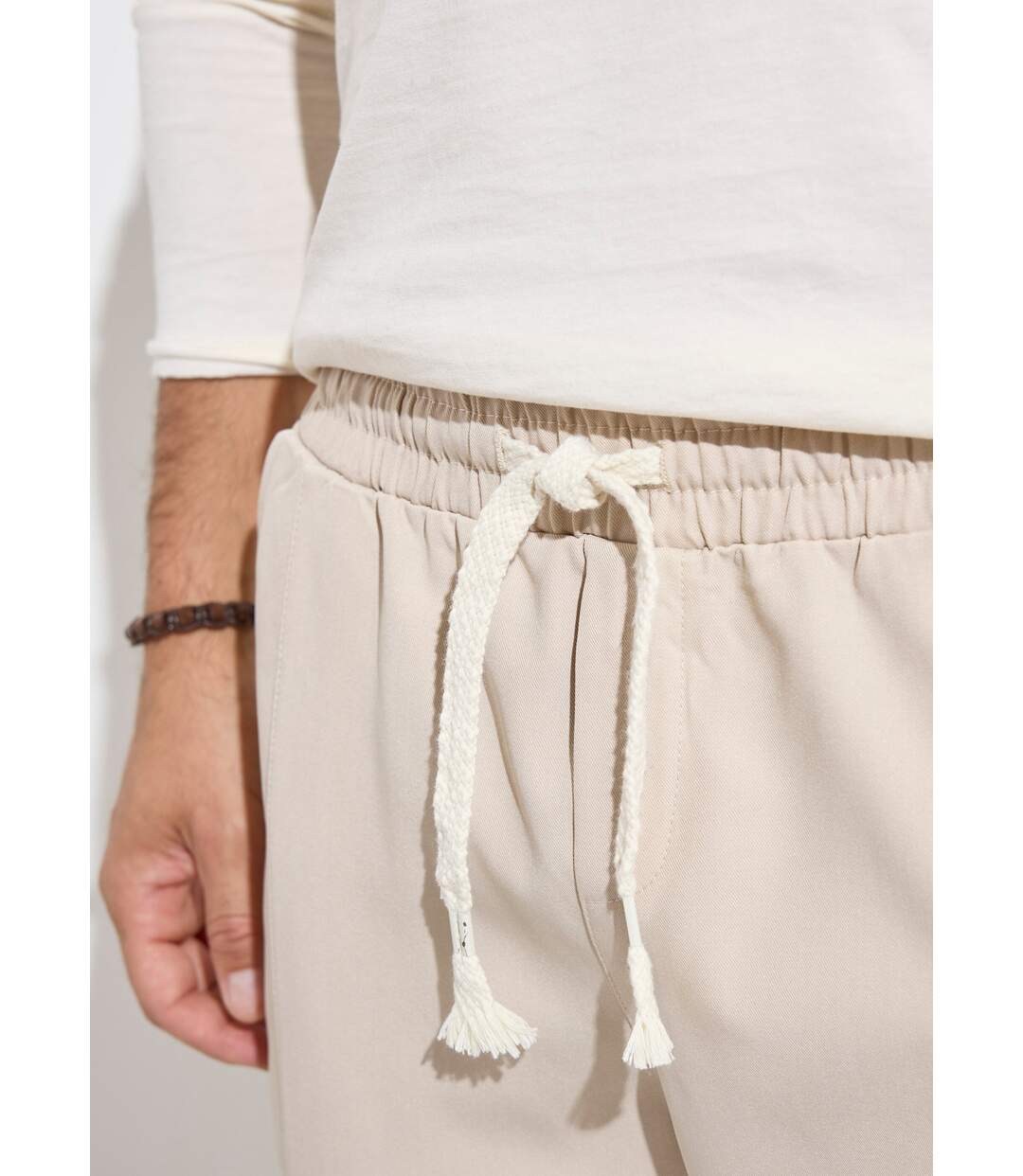 Pantalon sportswear en maille, élastiqué-4