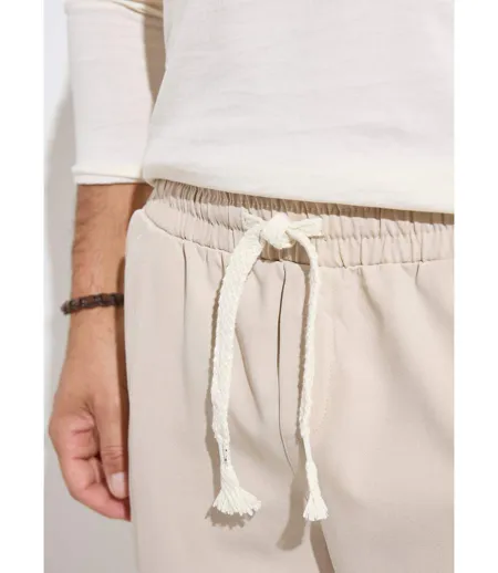 Pantalon sportswear en maille, élastiqué