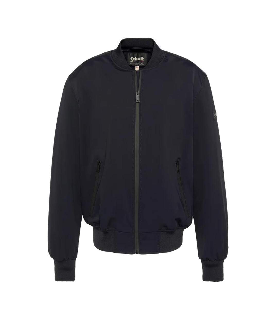 Veste bomber noir homme schott layton-1