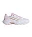 Womens/ladies Courtjam Control 3 Tennis Shoes White Metallic Pink Adidas-4