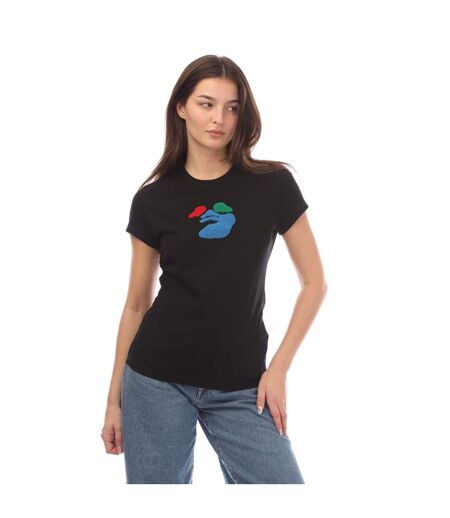 T-shirt medium face femme noir Off White