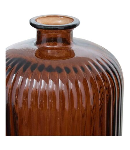 Vase Design en Verre Luz 23cm Ambre