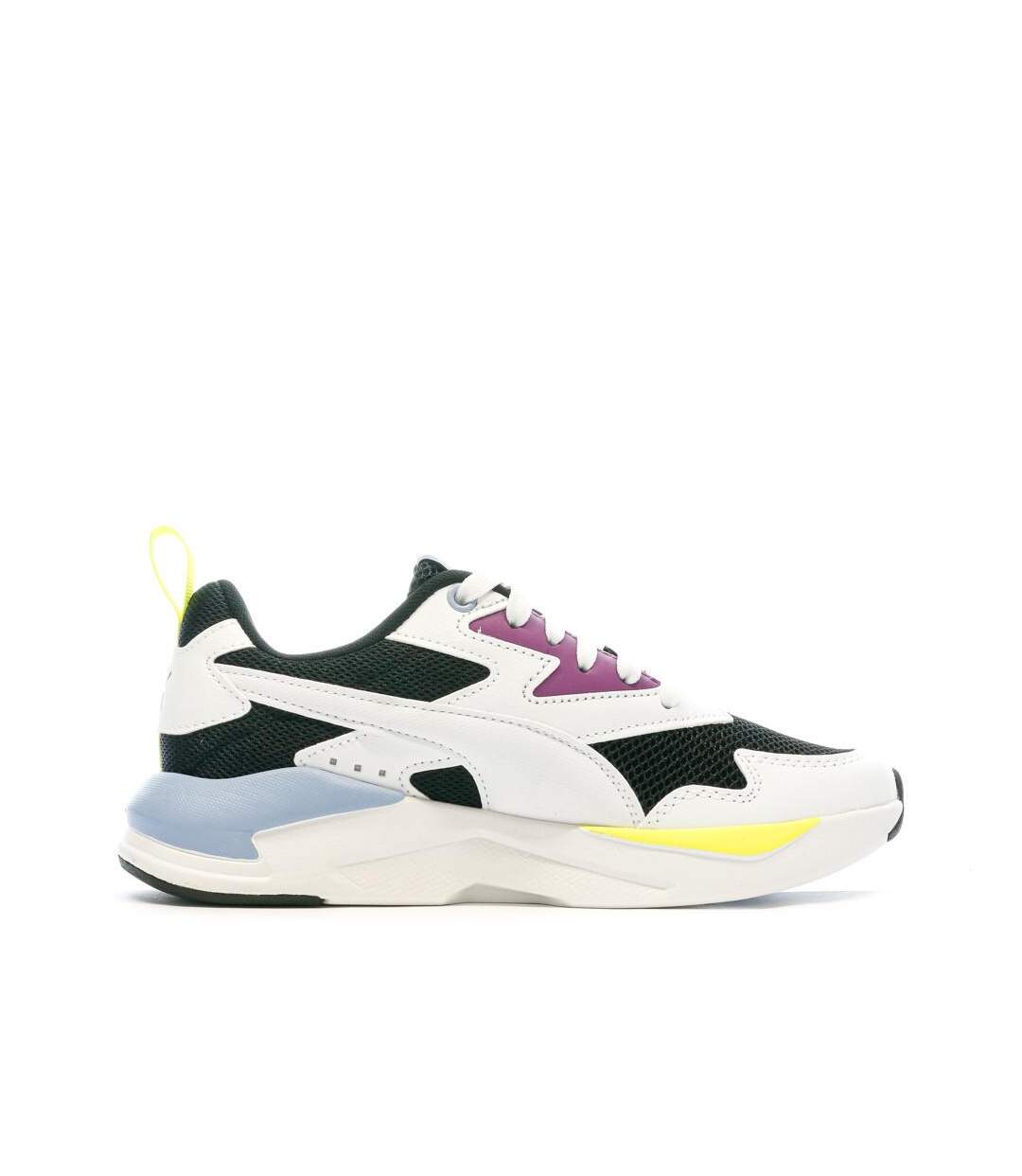 Baskets blanches/jaune/noir homme puma x-ray lite-2