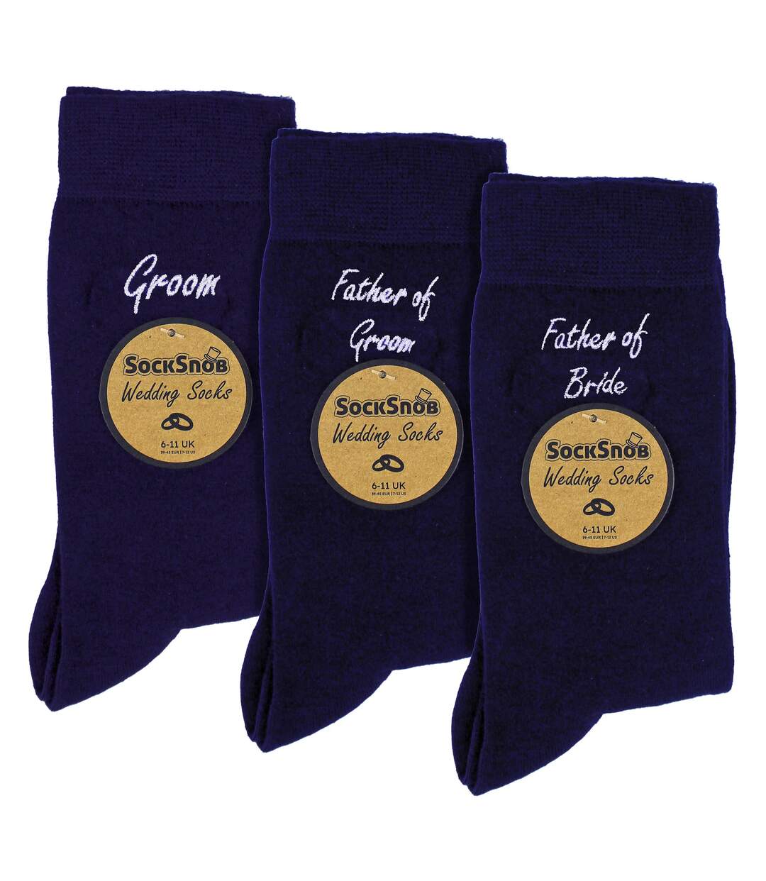 Sock Snob - 3 Paires Cadeau Père Du Marié Et Père De La Mariée Chaussettes-2