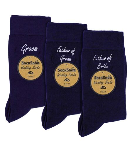 Sock Snob - 3 Paires Cadeau Père Du Marié Et Père De La Mariée Chaussettes