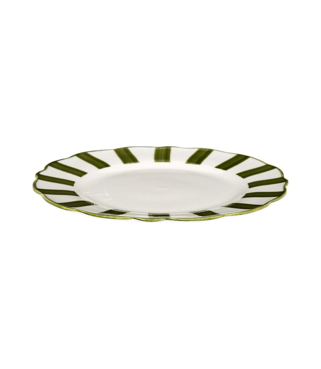 Lot de 6 Assiettes à Dessert Cleo 19cm Vert & Blanc-2