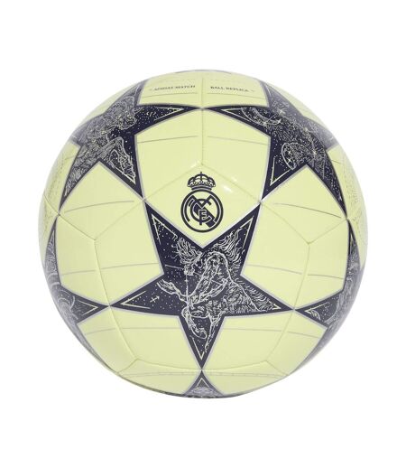 Ballon De Foot Motif/style Real Madrid Cf Uefa Champions League Taille 5 Vert Clair Gris Argent Métallisé Adidas