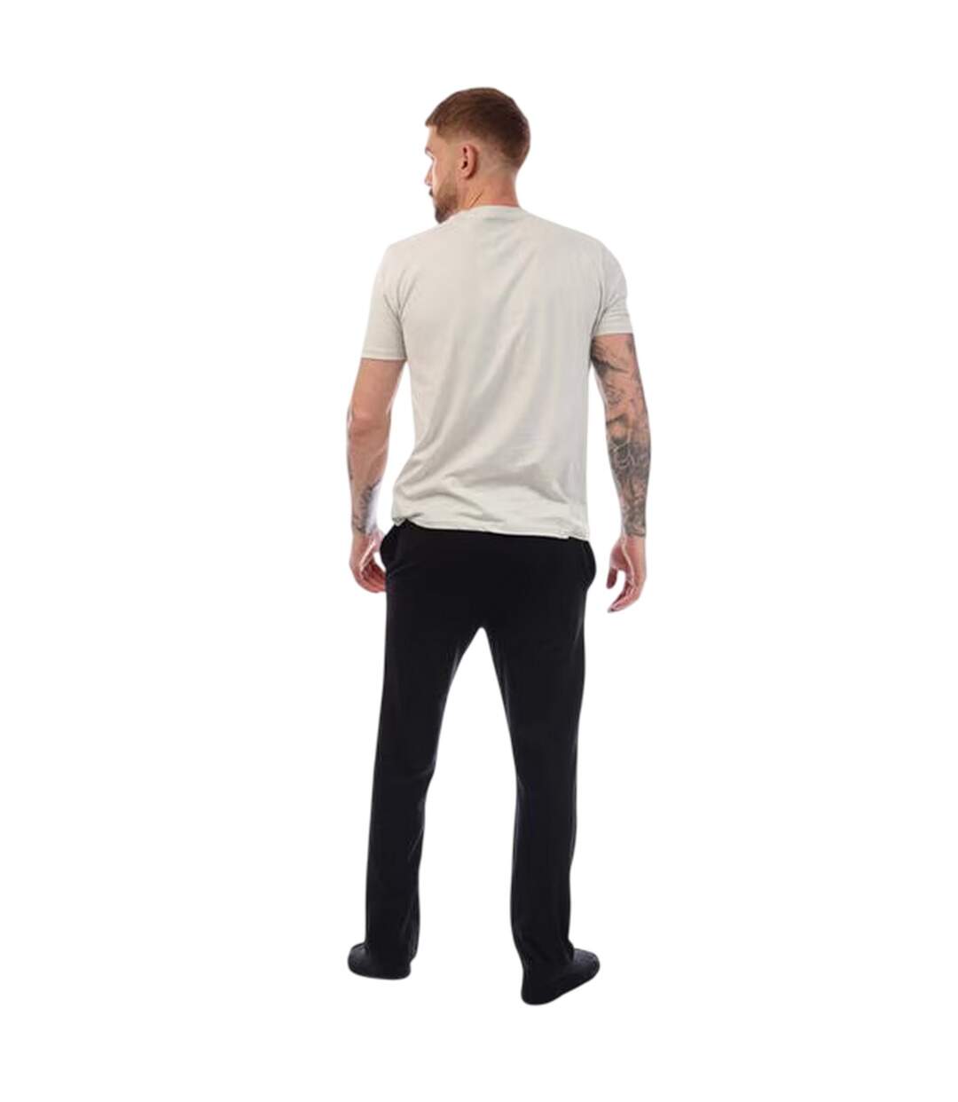 Mens Aderyn Cotton Loungewear Set Black Nicce-2