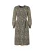 Robe Patineuse Motif/style Imprimé Léopard Femme Marron Noir Yumi-2