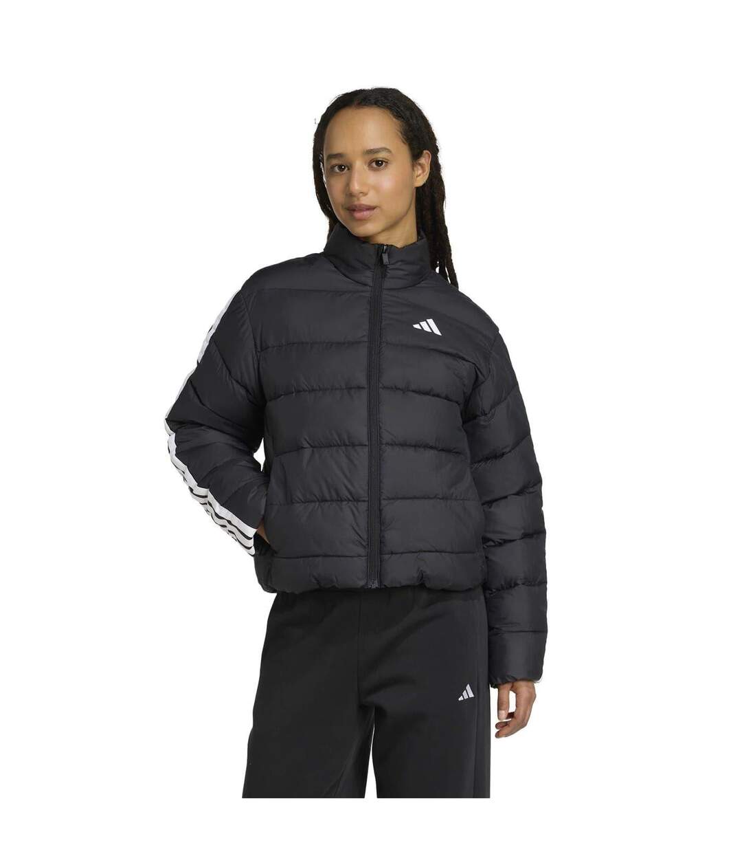 Womens/ladies Climawarm Heavyweight Puffer Jacket Black Adidas-1