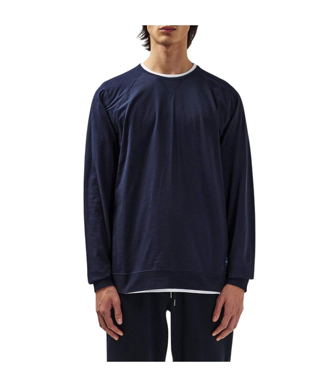 Mens Premium Cotton Lounge Sweatshirt Navy Paul Smith-3