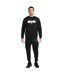 Mens Air Crew Neck Relaxed Fit Long-sleeved Sweatshirt Black Gold Nike-4