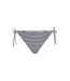Womens/ladies Scheeky Striped Side Tie Bikini Bottoms White Black Tommy Jeans-2