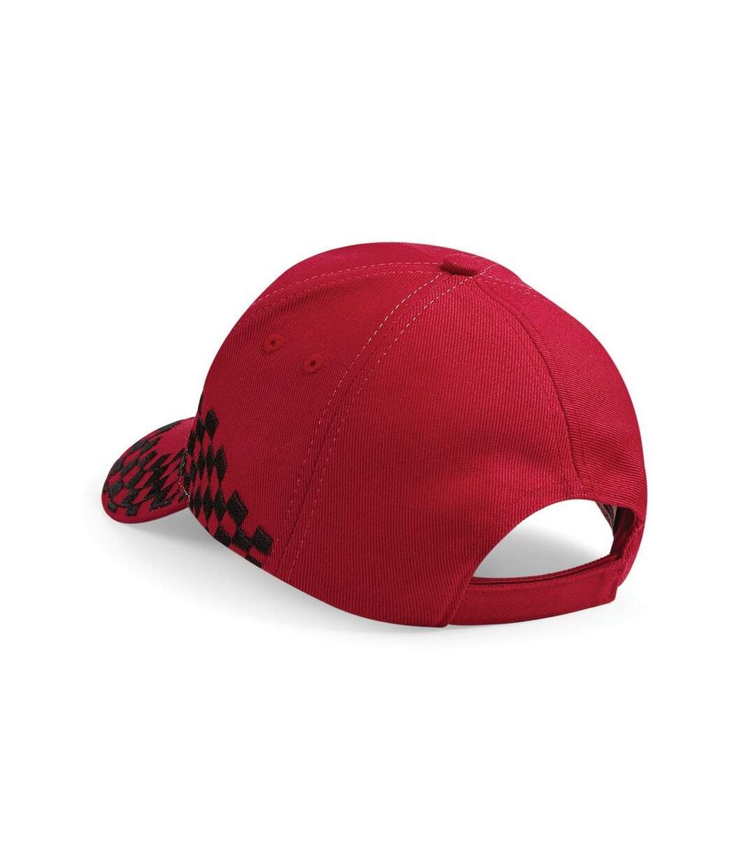 Lot de 2  casquettes à carreaux adulte rouge Beechfield-2