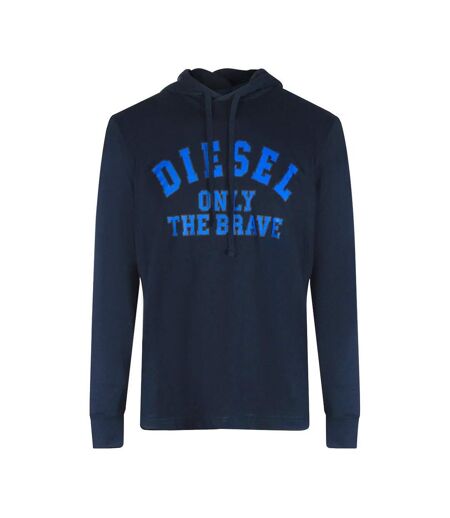 Unisex Adult The Brave Logo Hoodie Navy Blue Diesel