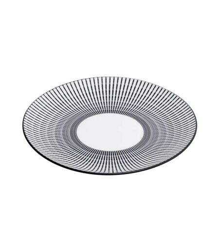 Lot de 6 Assiettes à Dessert Porcelaine Lunis 19cm Noir