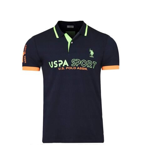 Polo noir/orange homme us assn rams - xxl