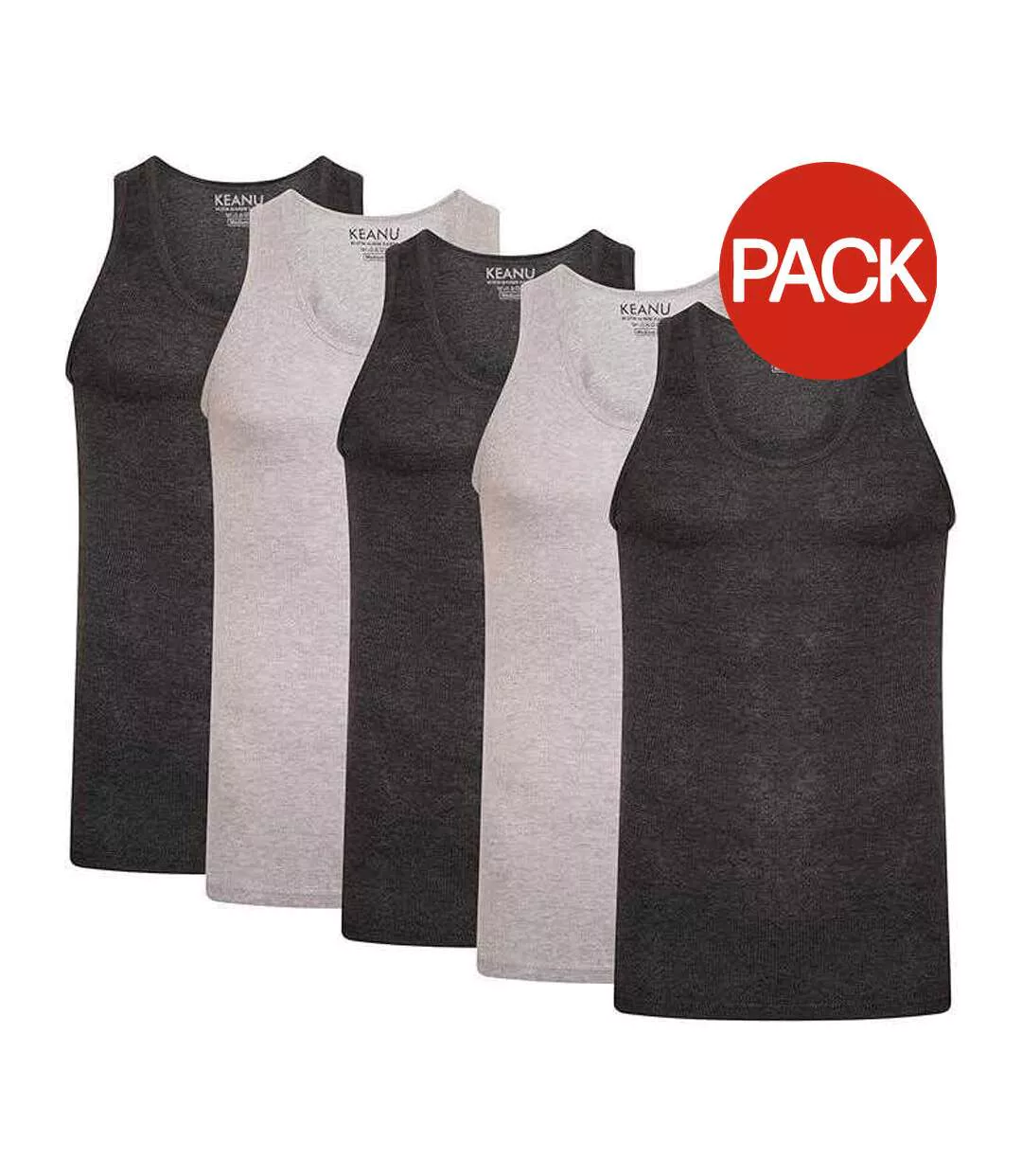 Débardeurs Motif/style Côtelé Homme Bleu Marine Charbon Noir Gris Keanu-2