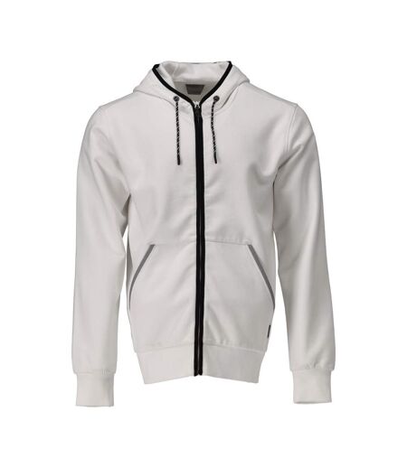 Unisex Adult Plain Full Zip Hoodie White Mascot