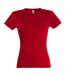 T-shirt manches courtes col rond - Femme - 11386 - rouge
