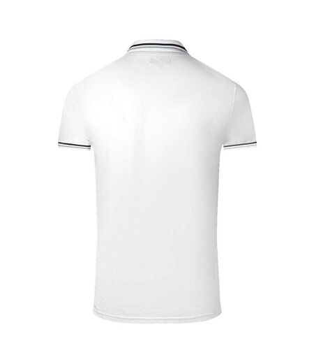 Unisex Adult Double Tipped Collar Polo Shirt White Black Cavalli Class