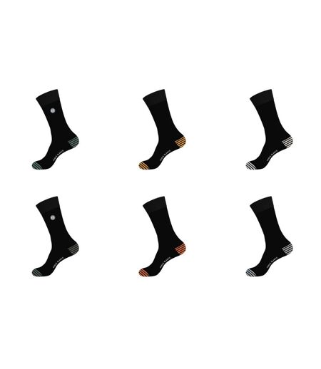 Lot de 6 paires de chaussettes de ville homme unies modèle D Serge Blanco