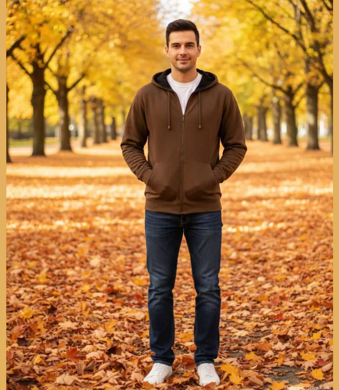 Sweat à Capuche Polaire Marron Chocolat Homme – Confort Ultime-3