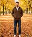 Sweat à Capuche Polaire Marron Chocolat Homme – Confort Ultime-3