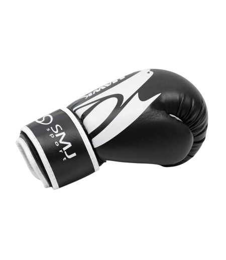 Gants De Boxe Hawk Adulte Blanc Noir SMJ Sport