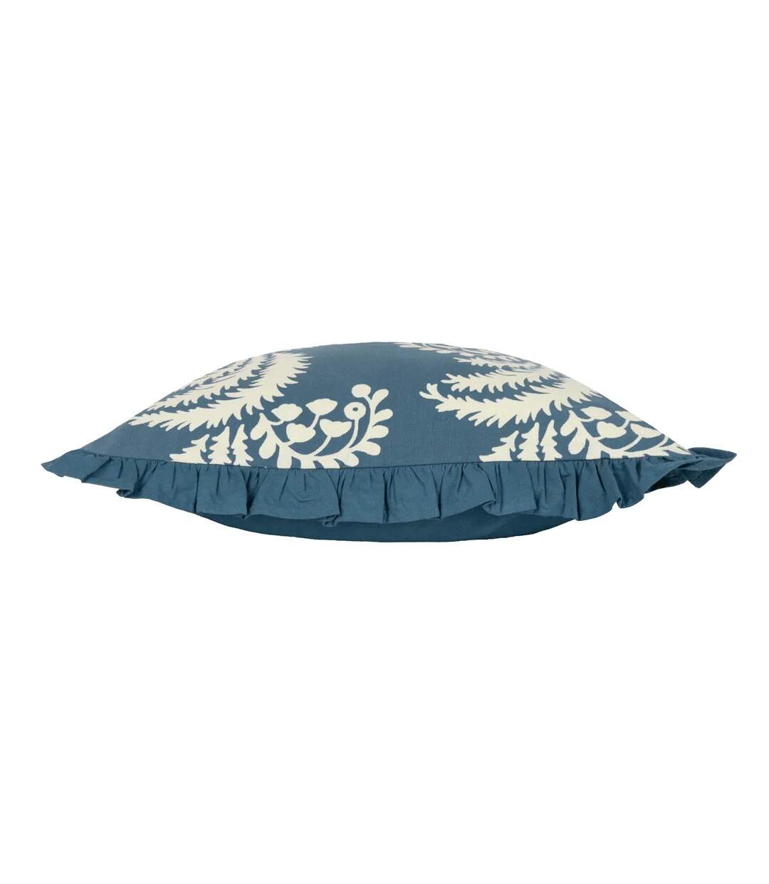 Montrose pleated floral cushion cover 50cm x 50cm french blue Paoletti-3