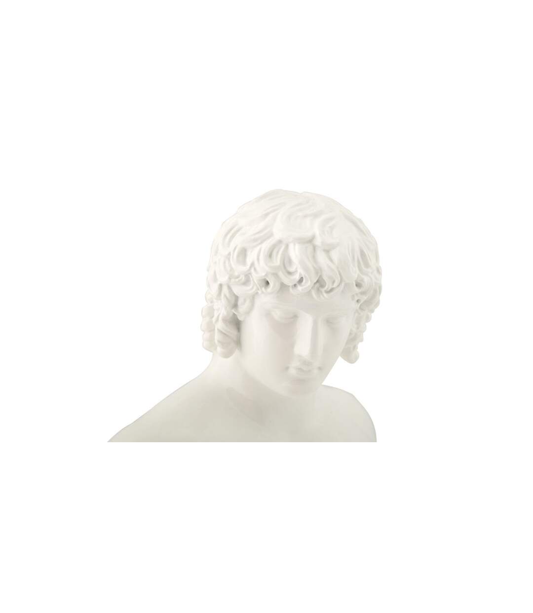 Buste Homme en Résine Centurion 25cm Blanc-3