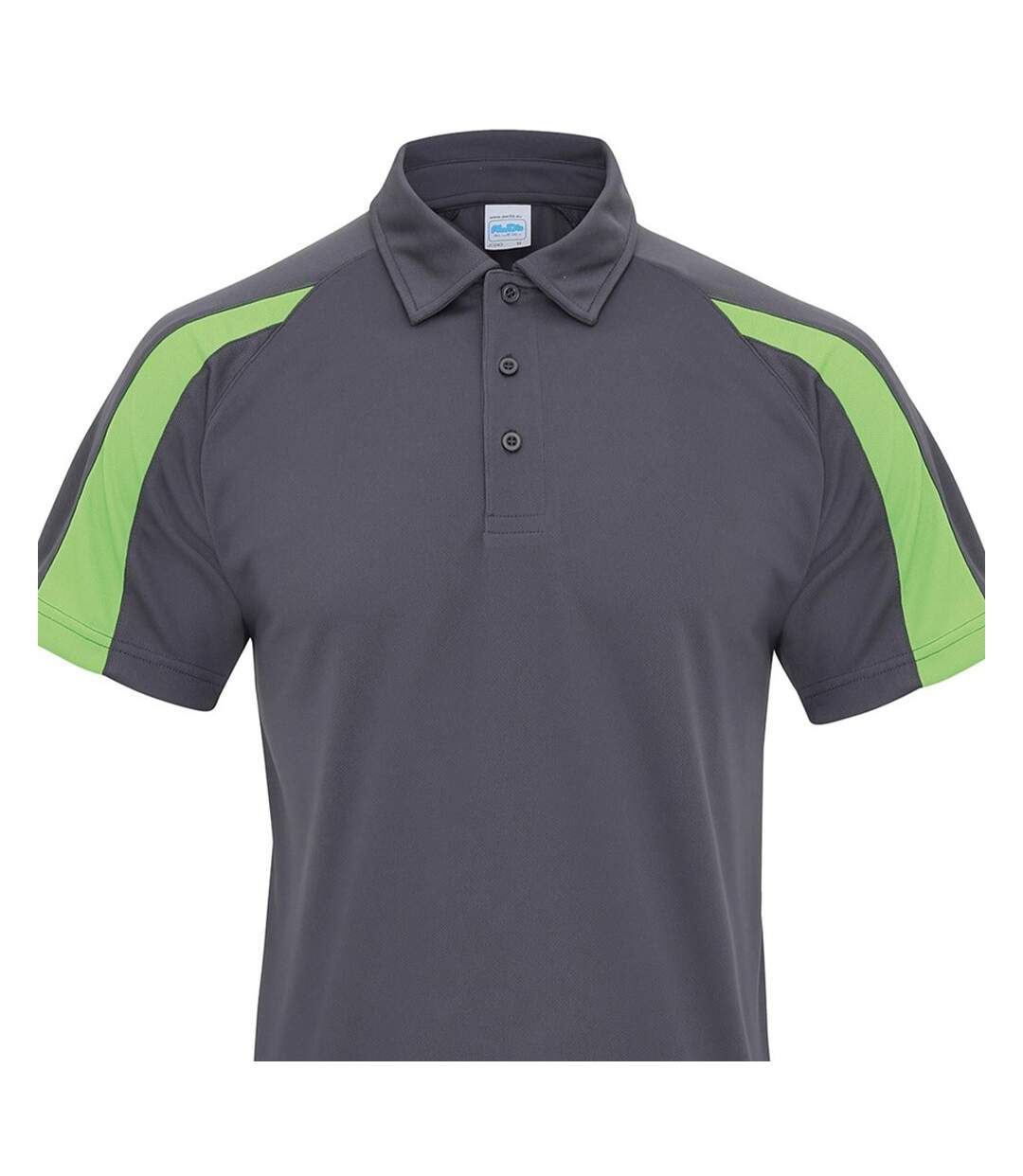 Polo Motif/style Contrasté Cool Homme Charbon Vert Citron Just Cool-2
