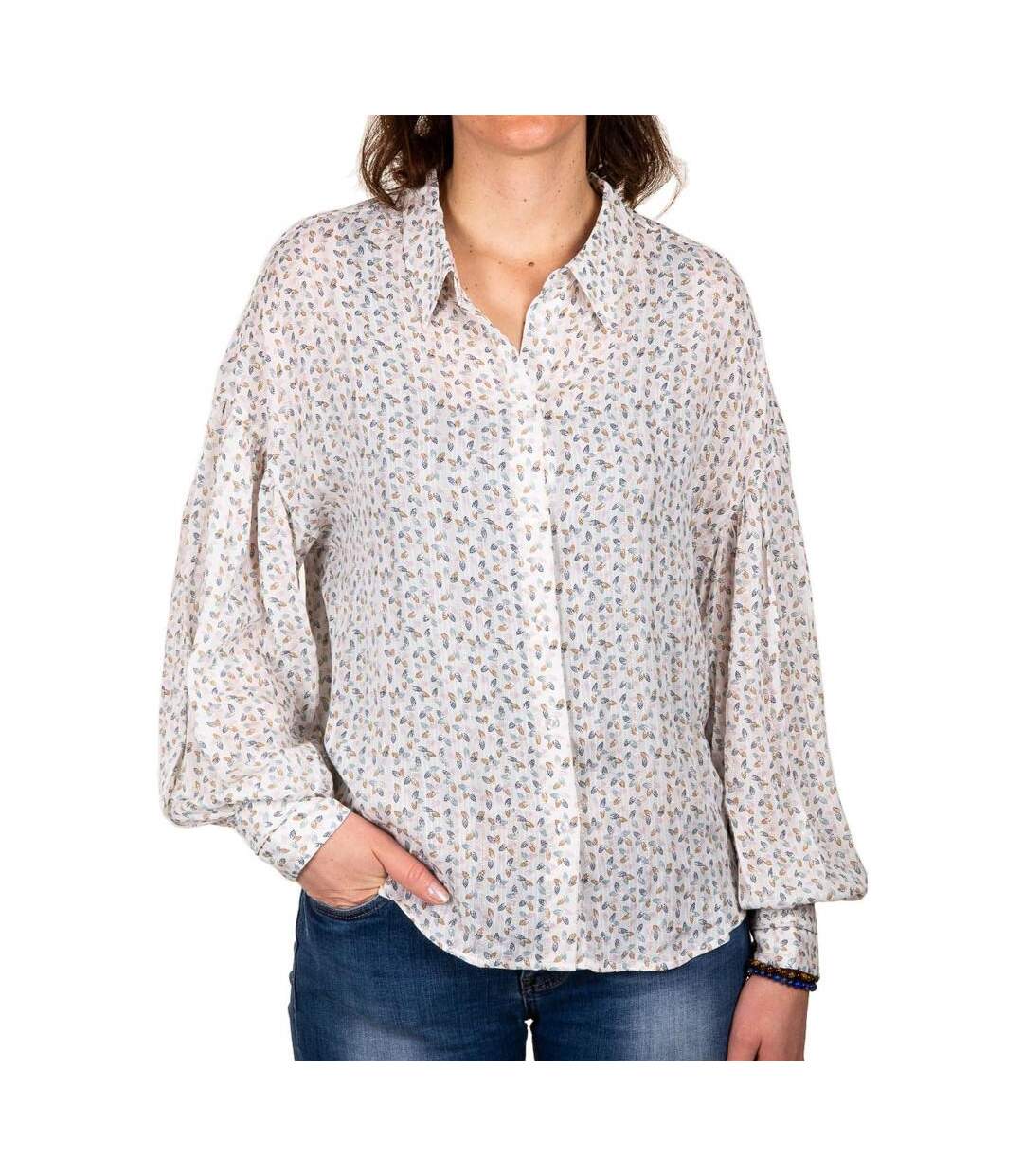 Chemise Blanche à fleurs Femme Teddy Smith Dova - S