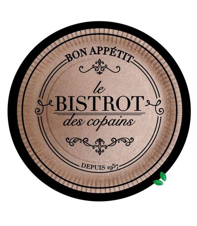 Lot de 10 Assiettes en Carton Bistrot 23cm Naturel