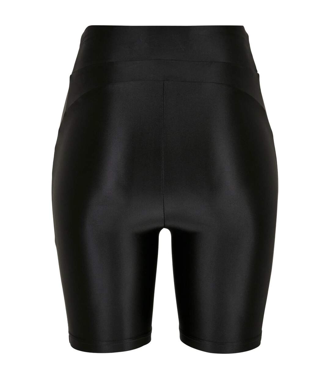 Pack Of 2  Womens/ladies Metallic Shiny High Waist Cycling Shorts  Black Urban Classics-2