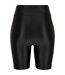 Pack Of 2  Womens/ladies Metallic Shiny High Waist Cycling Shorts  Black Urban Classics-2