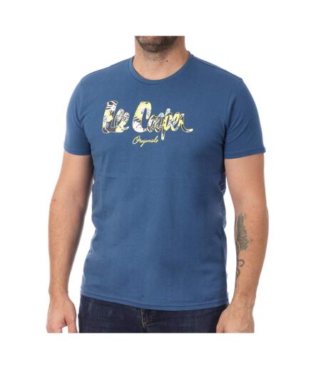 T-shirt Bleu Homme Lee Cooper Okil - S