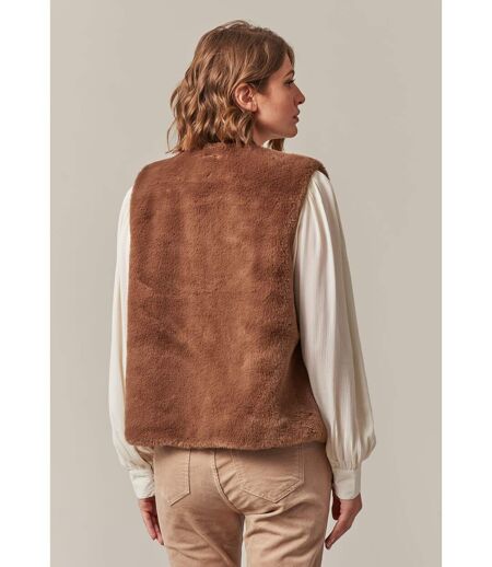 Veste sans manches en imitation fourrure FUZZY