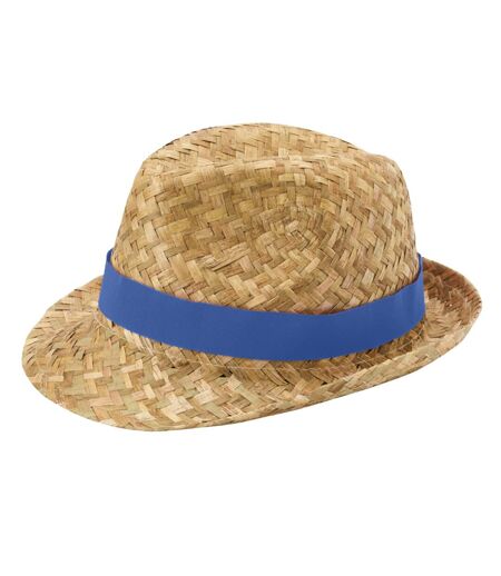 Chapeau d´été pricus adulte naturel / bleu roi Floso