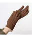 Isotoner Gants femme en cuir de chèvre velours, doublés en imitation fourrure-2