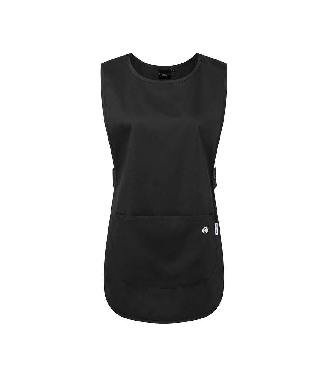 Womens/ladies Essential Pull Over Work Tunic Black Karlowsky-1