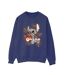 Disney - Sweat LILO AND STITCH OHANA ORANGE HIBISCUS - Femme (Bleu marine) - UTBI22823-1