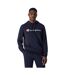 Sweat À Capuche Motif/style Logo Brodé Homme Bleu Marine Champion-1