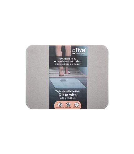 Tapis de Salle de Bain Diatomite 35x45cm Gris