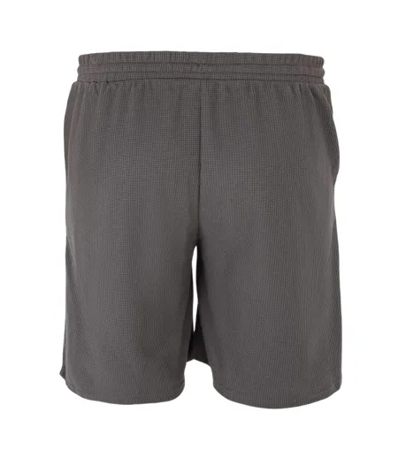 Mens Cotton Blend Shorts Dark Grey Fabric