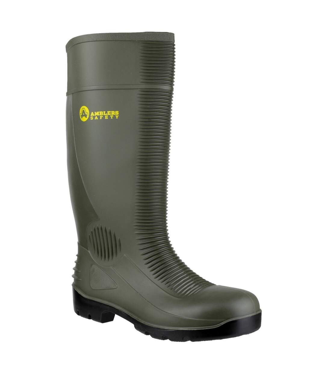 Steel fs100 mens safety wellingtons green Amblers